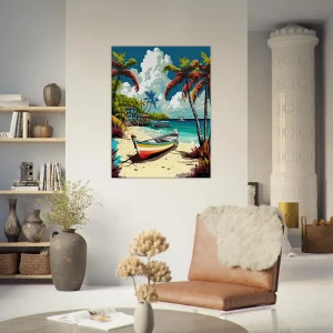 Paysage de Guadeloupe Bateaux sur la plage paysage de guadeloupe bateaux sur la plage