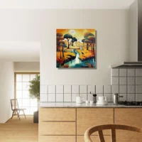 peinture paysage, nature et environnement inspiré d'abed abdi