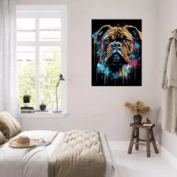 Portrait d’un chien boxer style peinture graffiti portrait d'un chien boxer style peinture graffiti