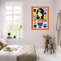 Tableau style Matisse – Femme et fleurs tableau style matisse femme et fleurs