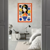 Tableau style Matisse – Femme et fleurs tableau style matisse femme et fleurs