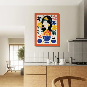 Tableau style Matisse – Femme et fleurs tableau style matisse femme et fleurs