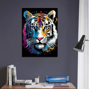 tigre blanc coloré peinture et dessin