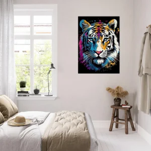 tigre blanc coloré peinture et dessin