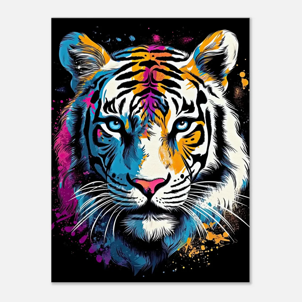 tigre blanc coloré peinture et dessin