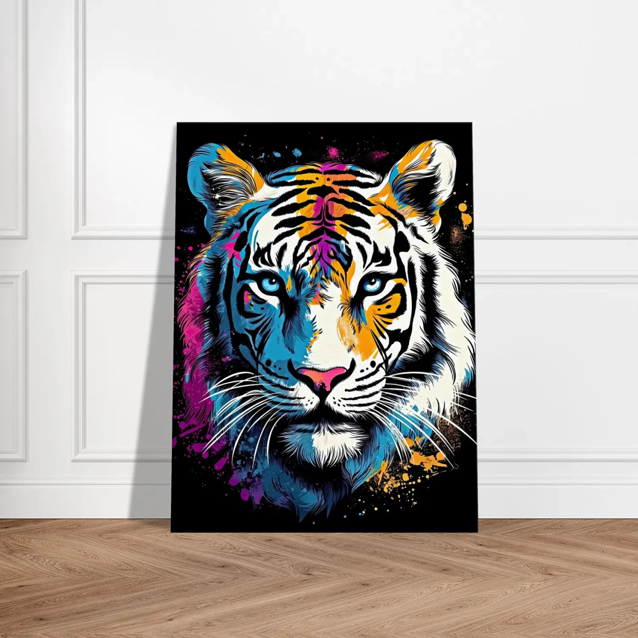 tigre blanc coloré peinture et dessin
