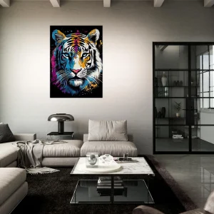 tigre blanc coloré peinture et dessin