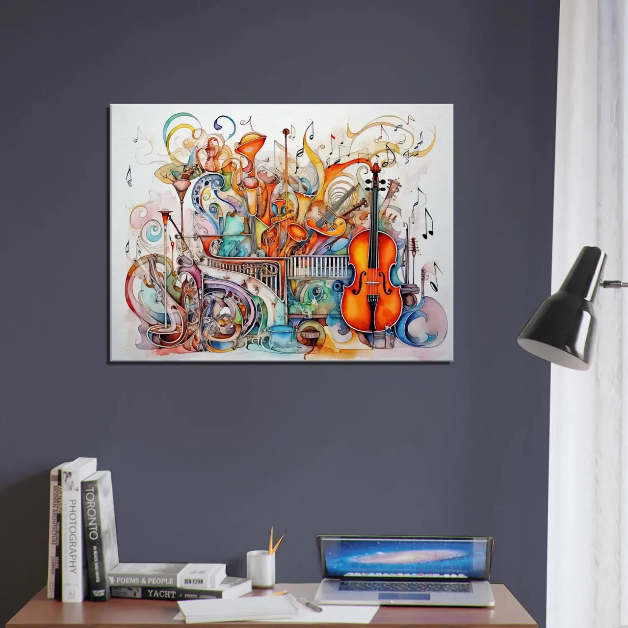 Cadre Art Abstrait Instruments de musique cadre art abstrait instruments de musique