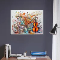 Cadre Art Abstrait Instruments de musique cadre art abstrait instruments de musique