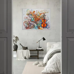 Cadre Art Abstrait Instruments de musique cadre art abstrait instruments de musique