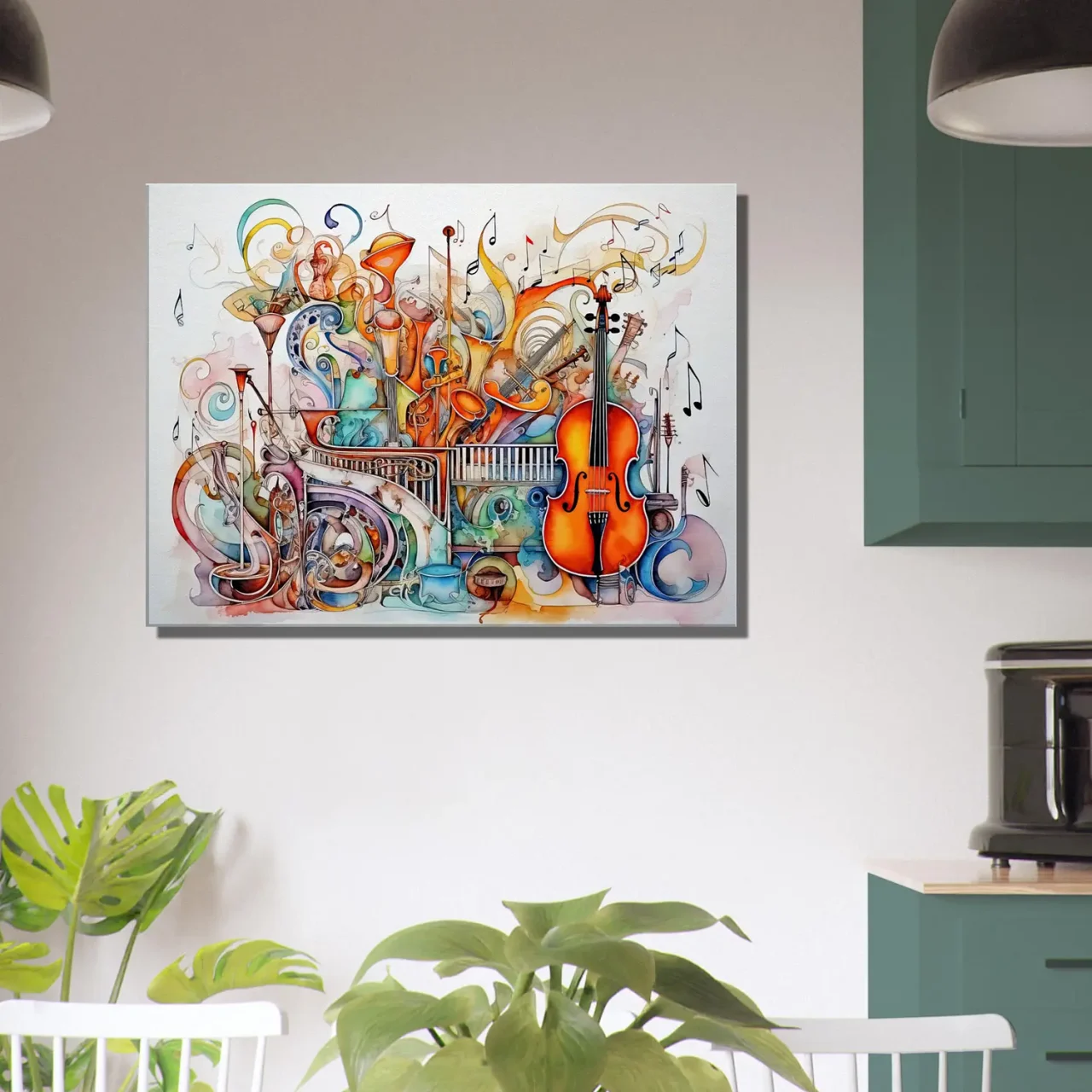 Cadre Art Abstrait Instruments de musique cadre art abstrait instruments de musique