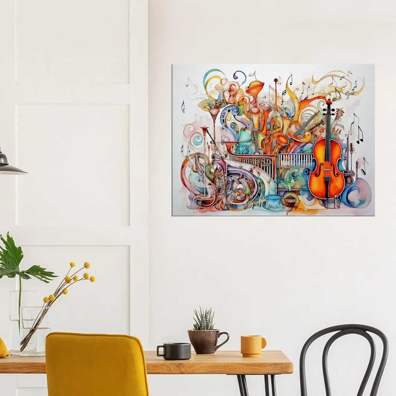 Cadre Art Abstrait Instruments de musique cadre art abstrait instruments de musique