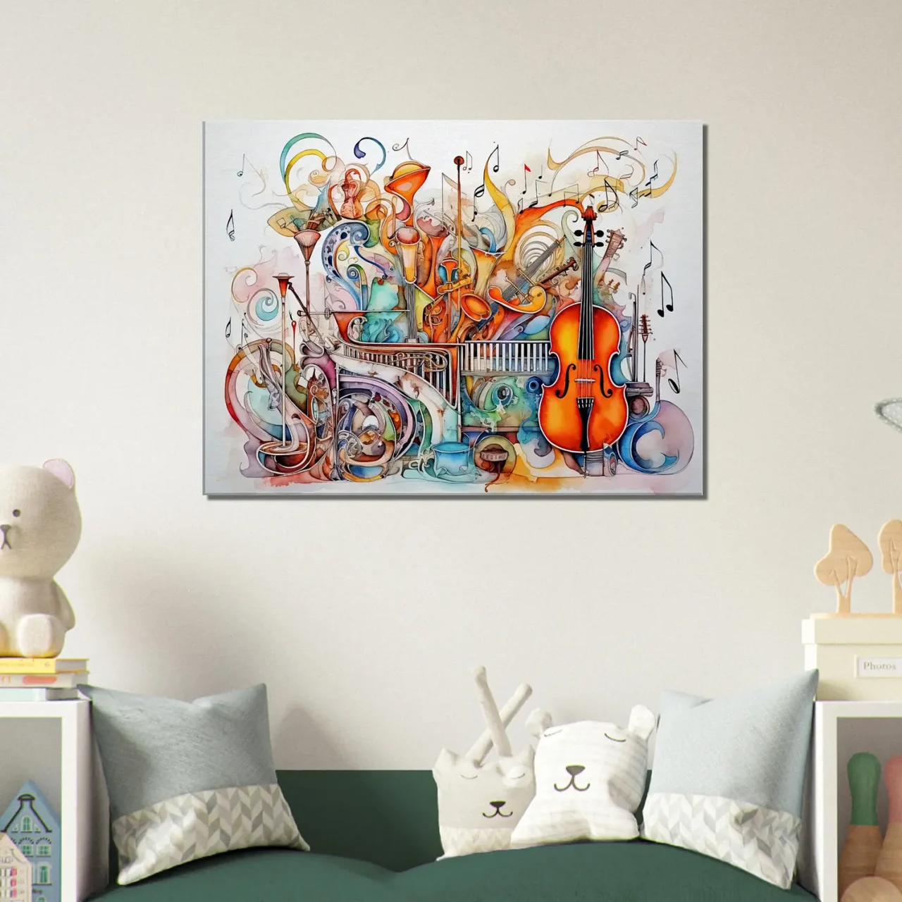Cadre Art Abstrait Instruments de musique cadre art abstrait instruments de musique