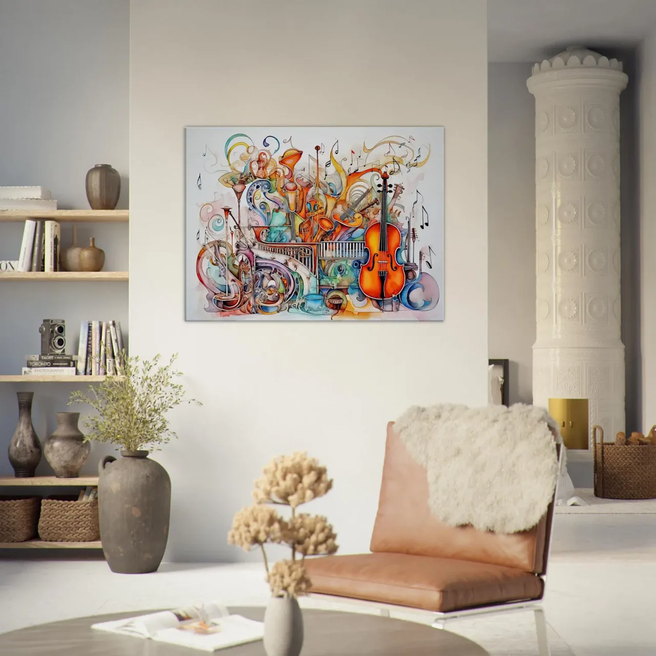 Cadre Art Abstrait Instruments de musique cadre art abstrait instruments de musique