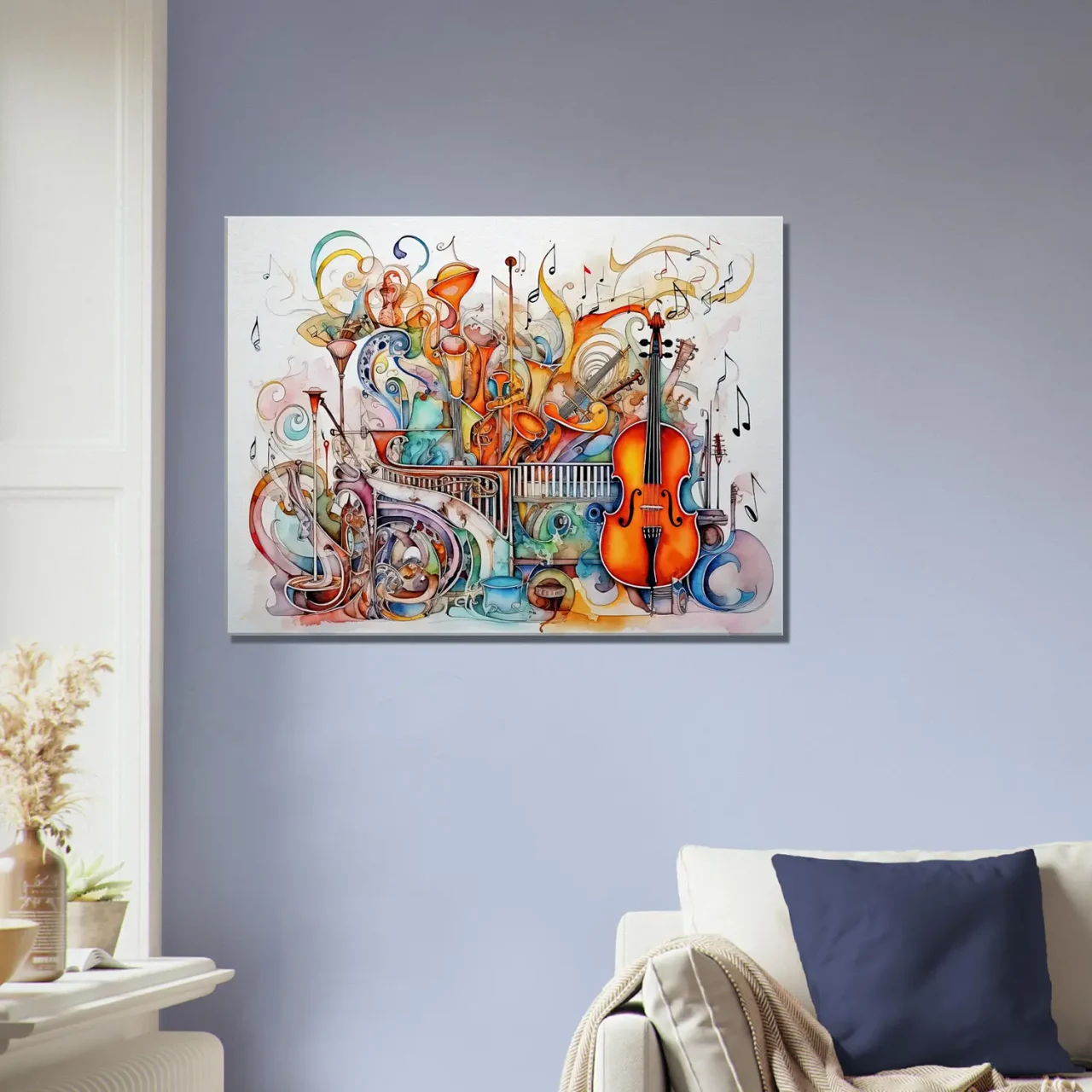 Cadre Art Abstrait Instruments de musique cadre art abstrait instruments de musique