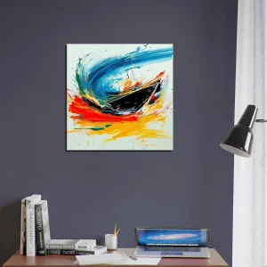 bateau en mouvement art abstrait