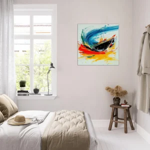 bateau en mouvement art abstrait