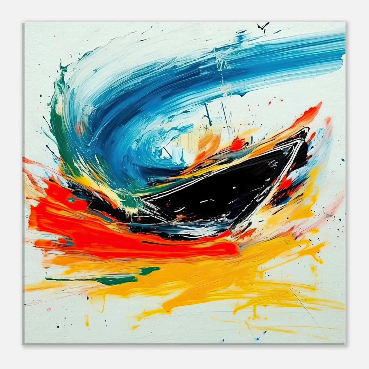 bateau en mouvement art abstrait