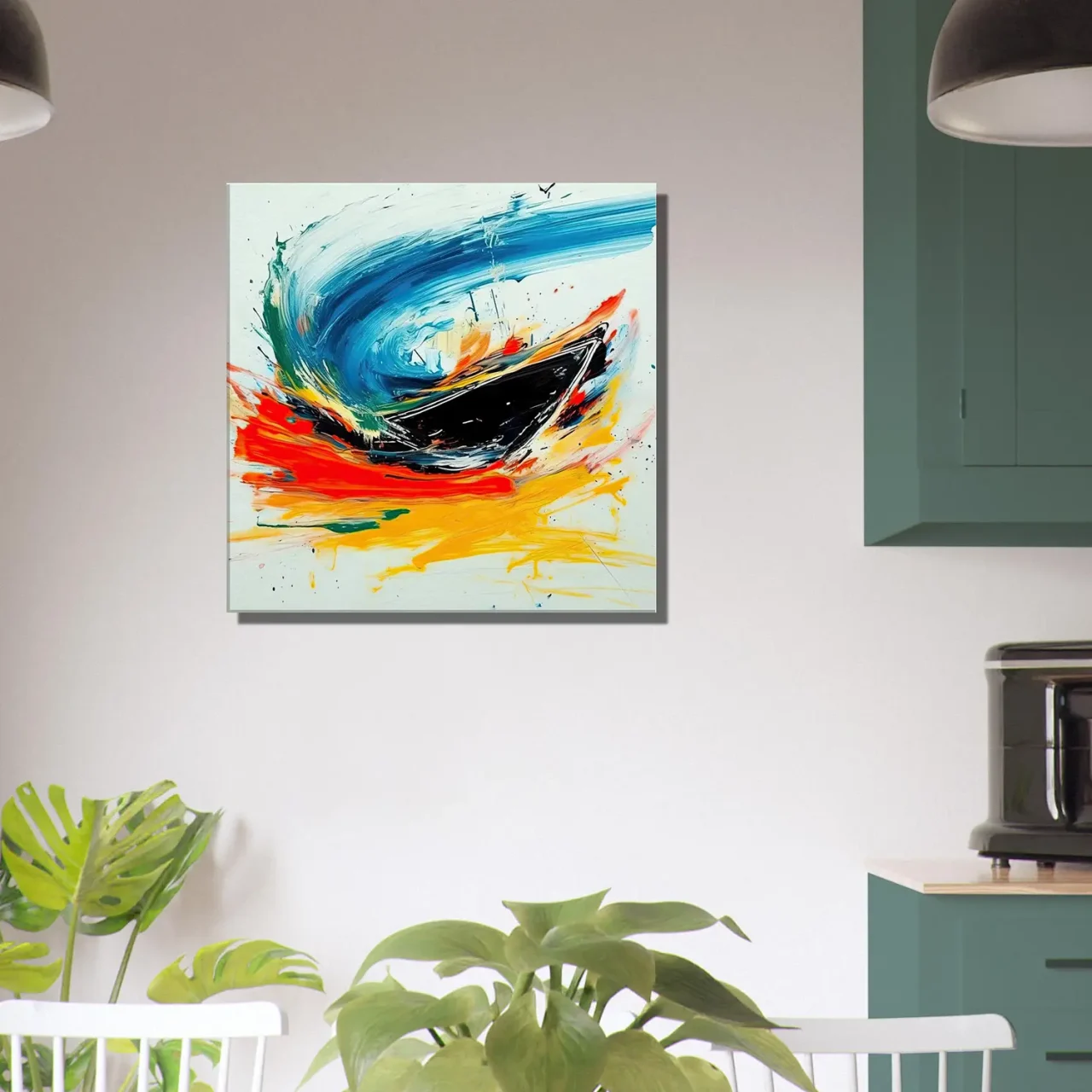 bateau en mouvement art abstrait