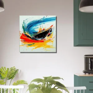 bateau en mouvement art abstrait