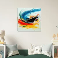 Tableau Bateau en mouvement – art abstrait bateau en mouvement art abstrait