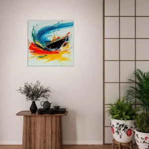 bateau en mouvement art abstrait