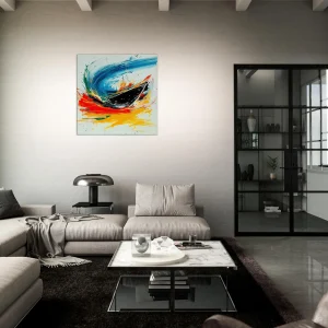 bateau en mouvement art abstrait