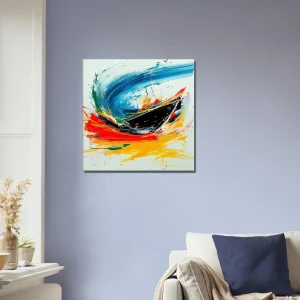 bateau en mouvement art abstrait