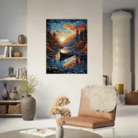 Cadre Canoé sur cours d’eau de Montagne canoé sur cours d'eau de montagne