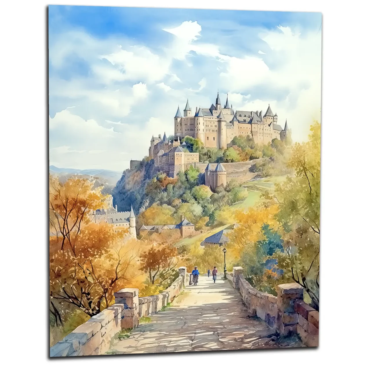 château médiéval a flanc de montagne