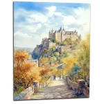 château médiéval a flanc de montagne