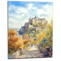 château médiéval a flanc de montagne