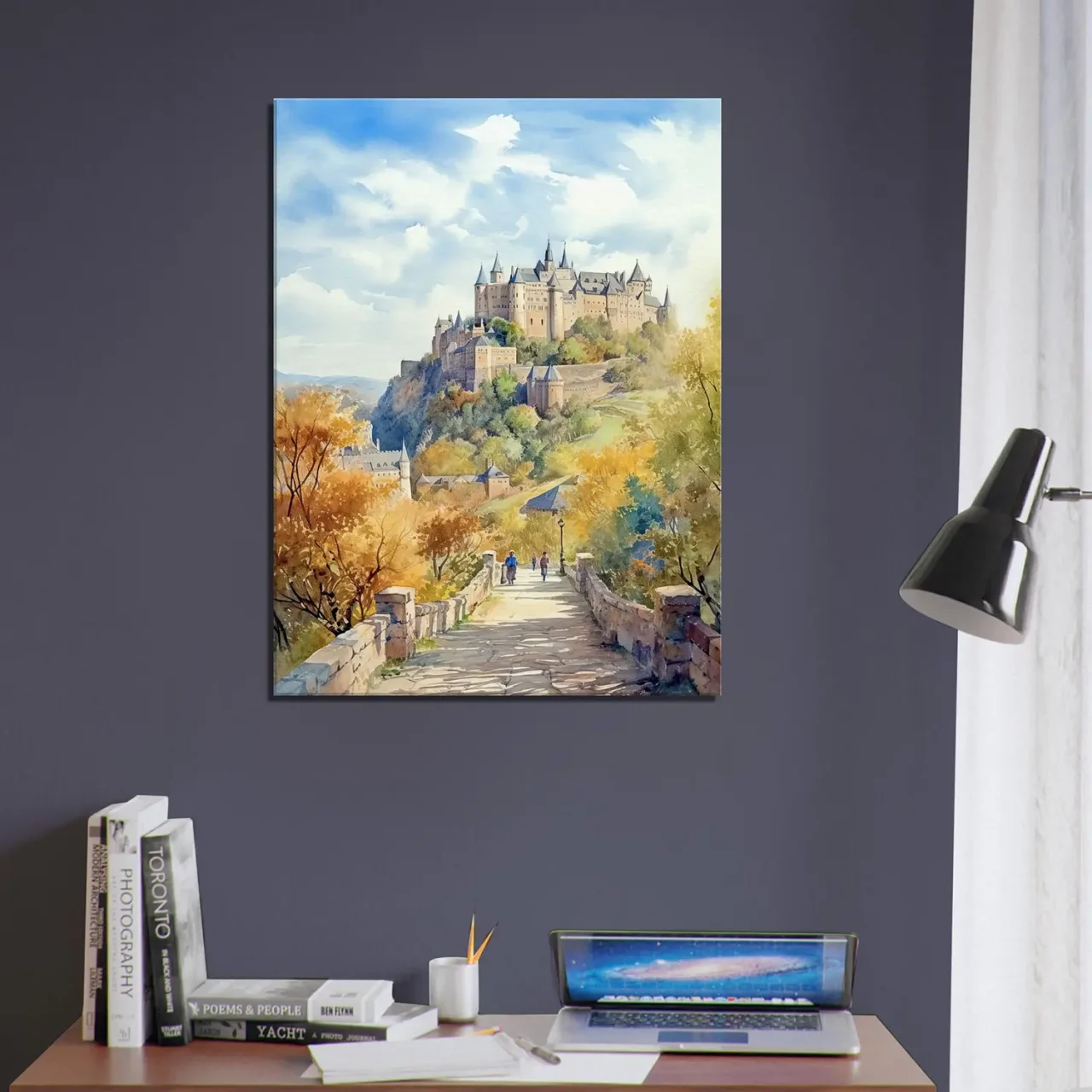 château médiéval a flanc de montagne