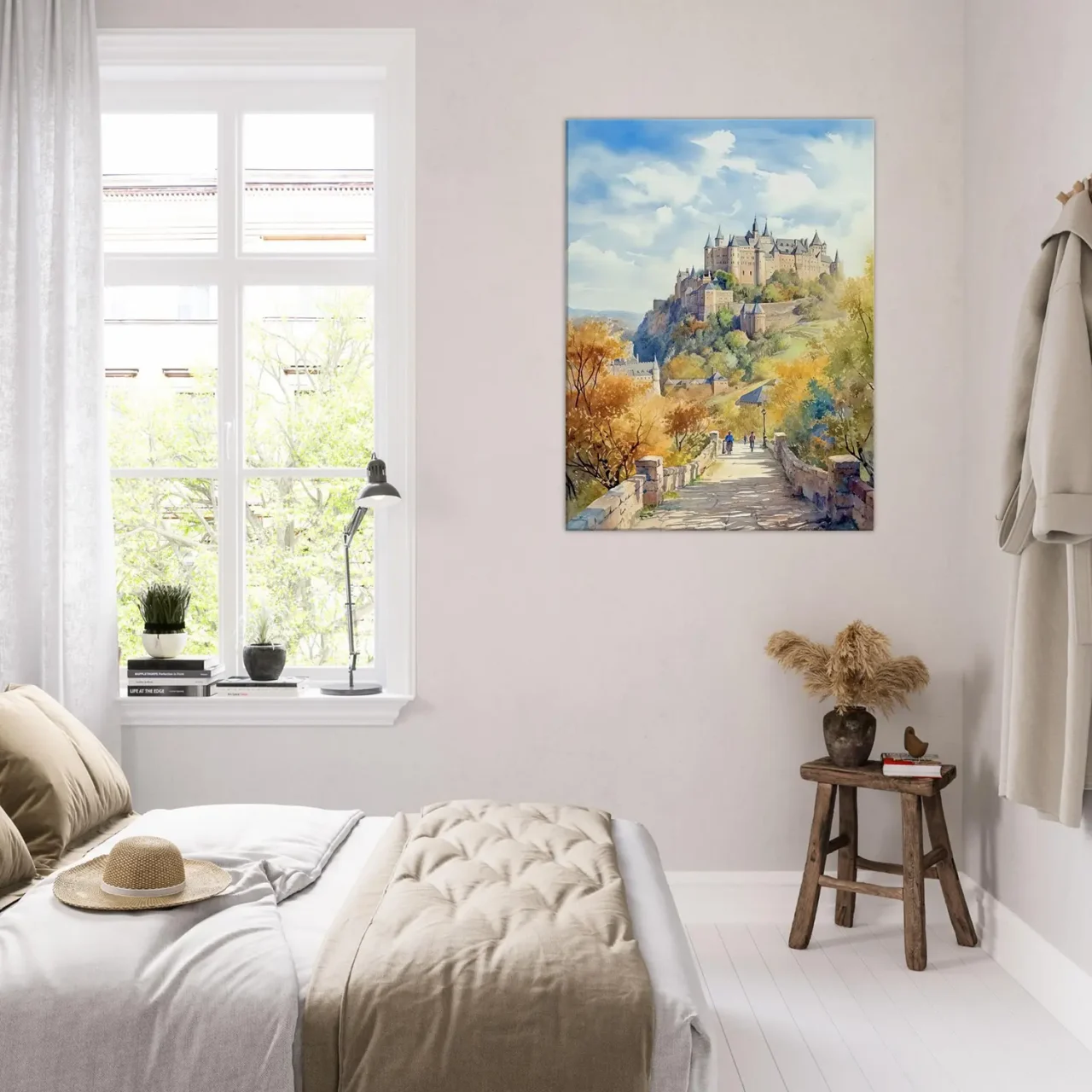 château médiéval a flanc de montagne