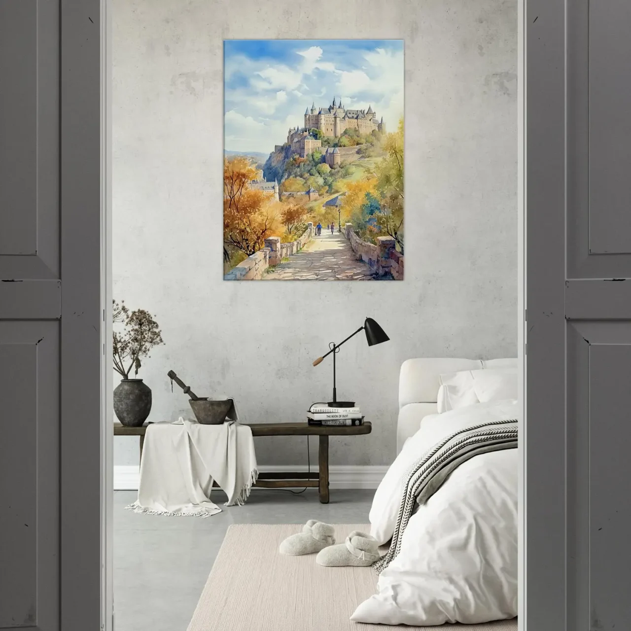 château médiéval a flanc de montagne