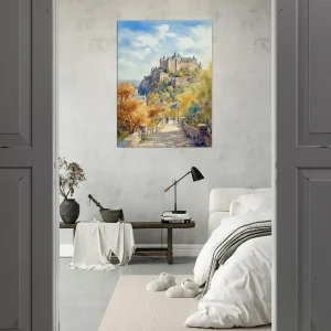 château médiéval a flanc de montagne