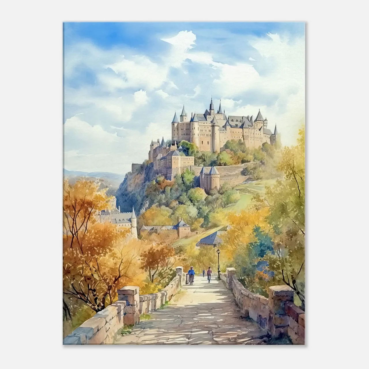 château médiéval a flanc de montagne