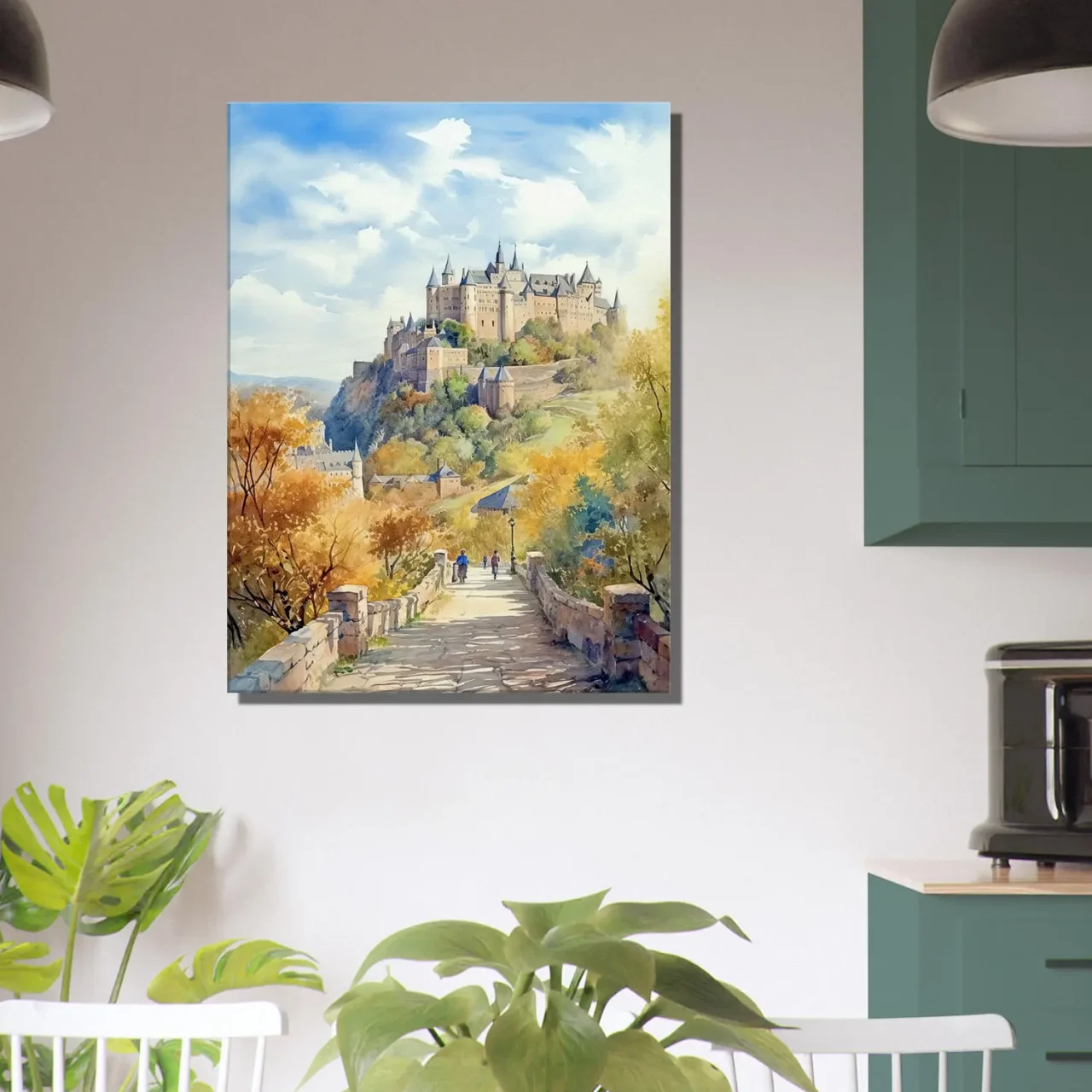 château médiéval a flanc de montagne