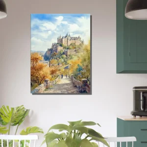 château médiéval a flanc de montagne