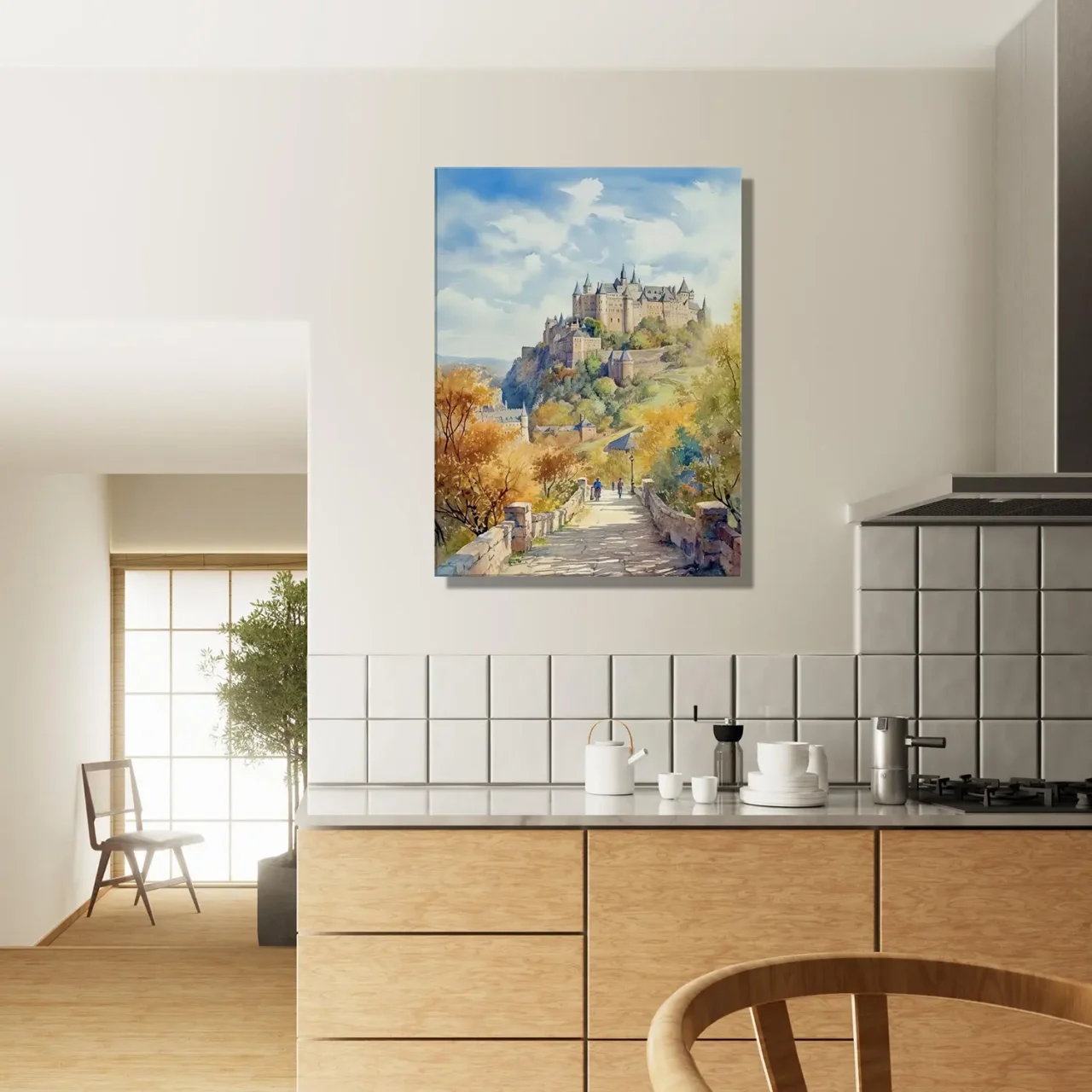 château médiéval a flanc de montagne