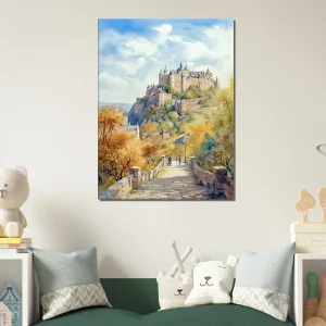 château médiéval a flanc de montagne