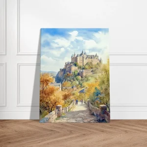 château médiéval a flanc de montagne