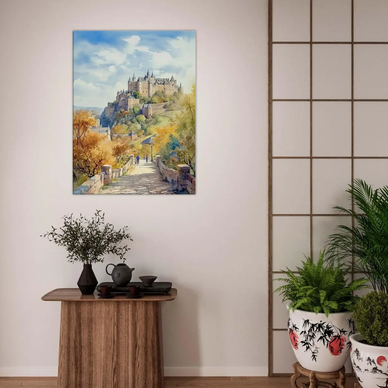 château médiéval a flanc de montagne