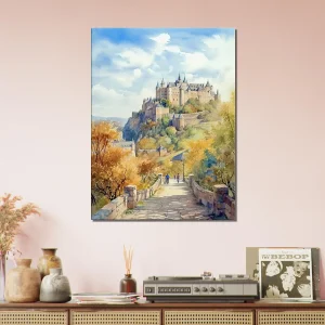 château médiéval a flanc de montagne