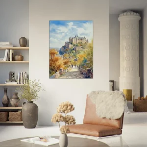 château médiéval a flanc de montagne