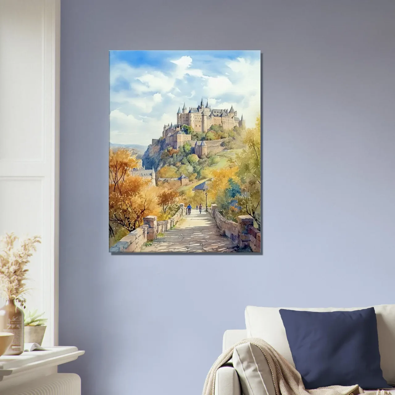 château médiéval a flanc de montagne