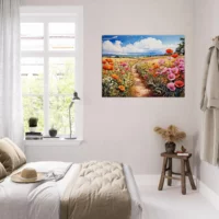 chemin floral dans la campagne