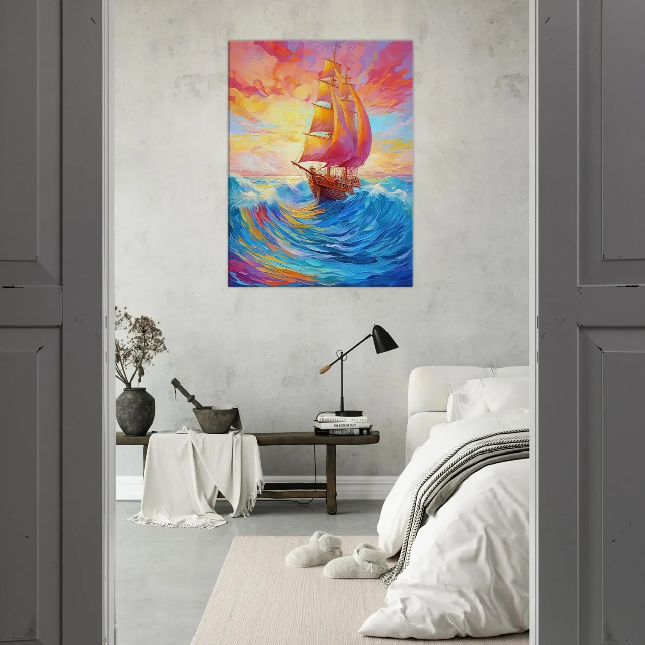 couleurs de feu pour bateau sur l'océan