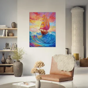 couleurs de feu pour bateau sur l'océan