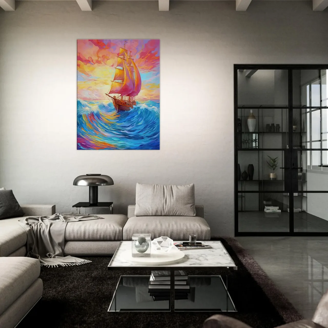 couleurs de feu pour bateau sur l'océan